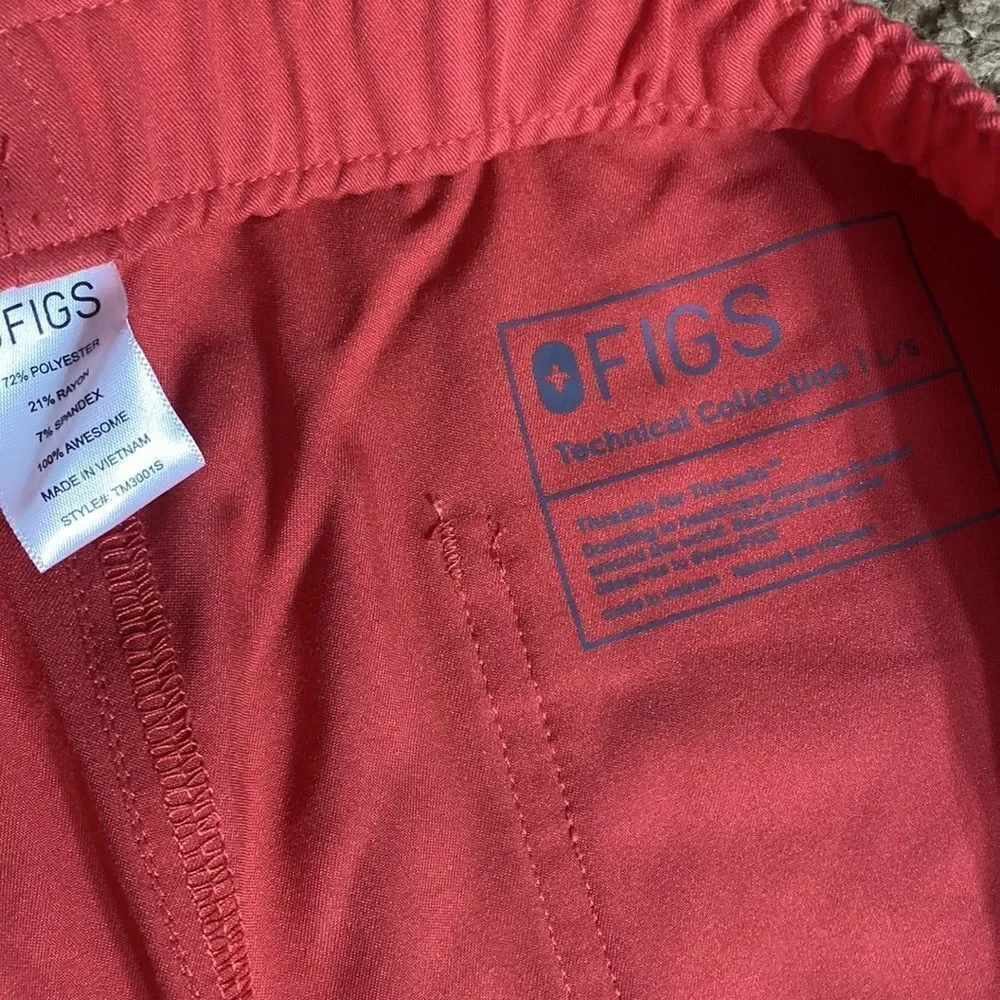 Figs‎ mens Cairo cargo scrub pants terracotta large/short